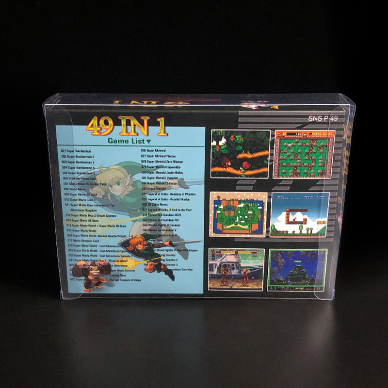 Super 49 in 1 Multi Game Box Case For SNES USA Version Video Game Console 49 in 1 Cartridge