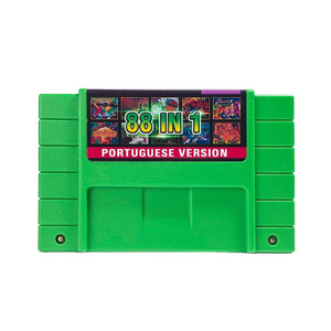 Super 88 in 1 Portuguese language Game Cartridge For SNES 16 Bit Console Card USA NTSC Version