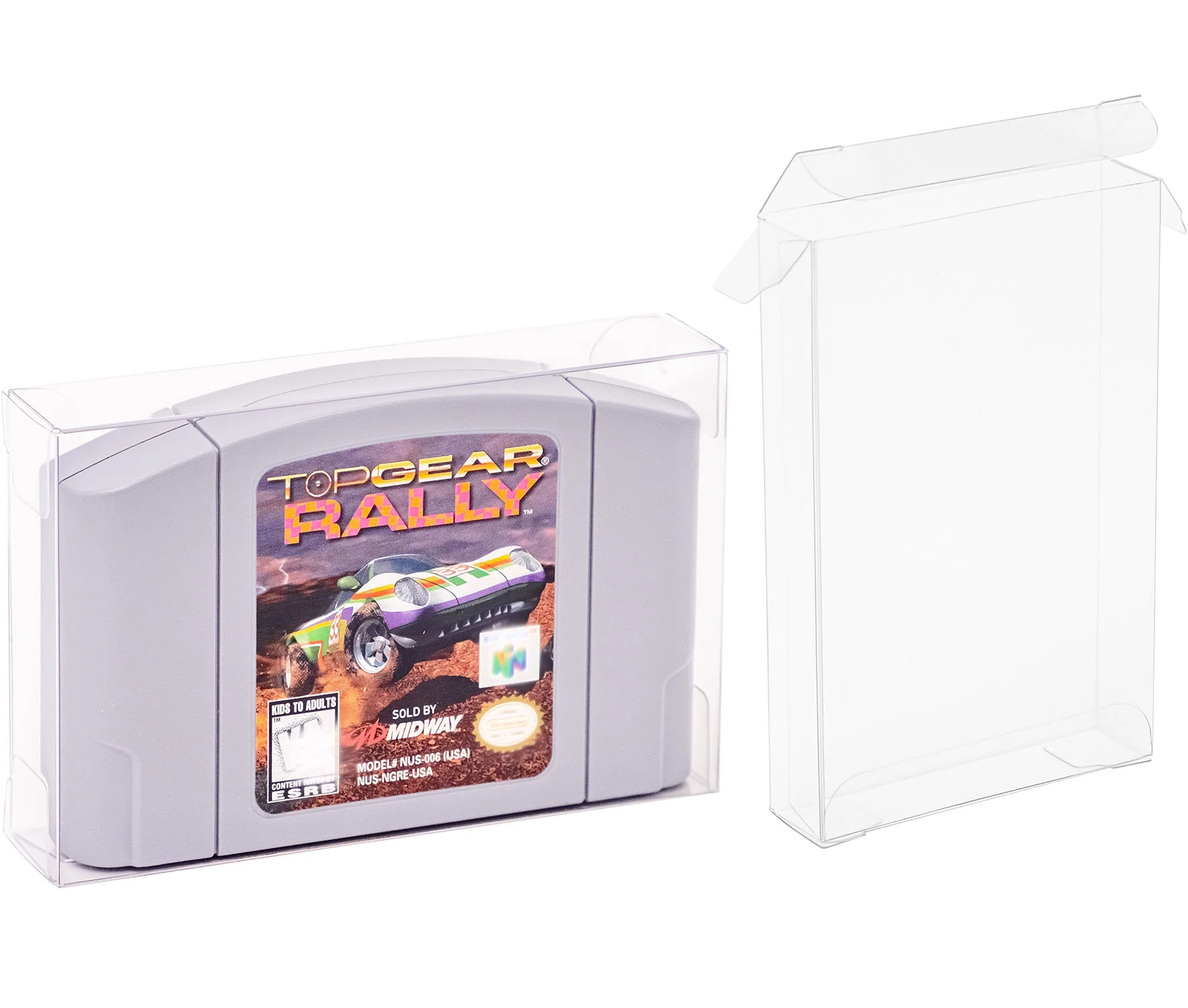 Clear Transparent Game Card Cartridge Box For N64 Games Cart Protector Case Boxes