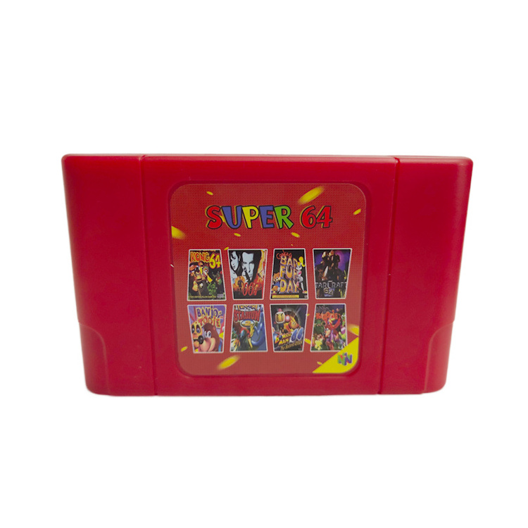 Super 64 DIY 340 in 1 Game Cartridge For N64 Video Game Console Support NTSC & PAL System Super Mari 64 Party 1 2 3