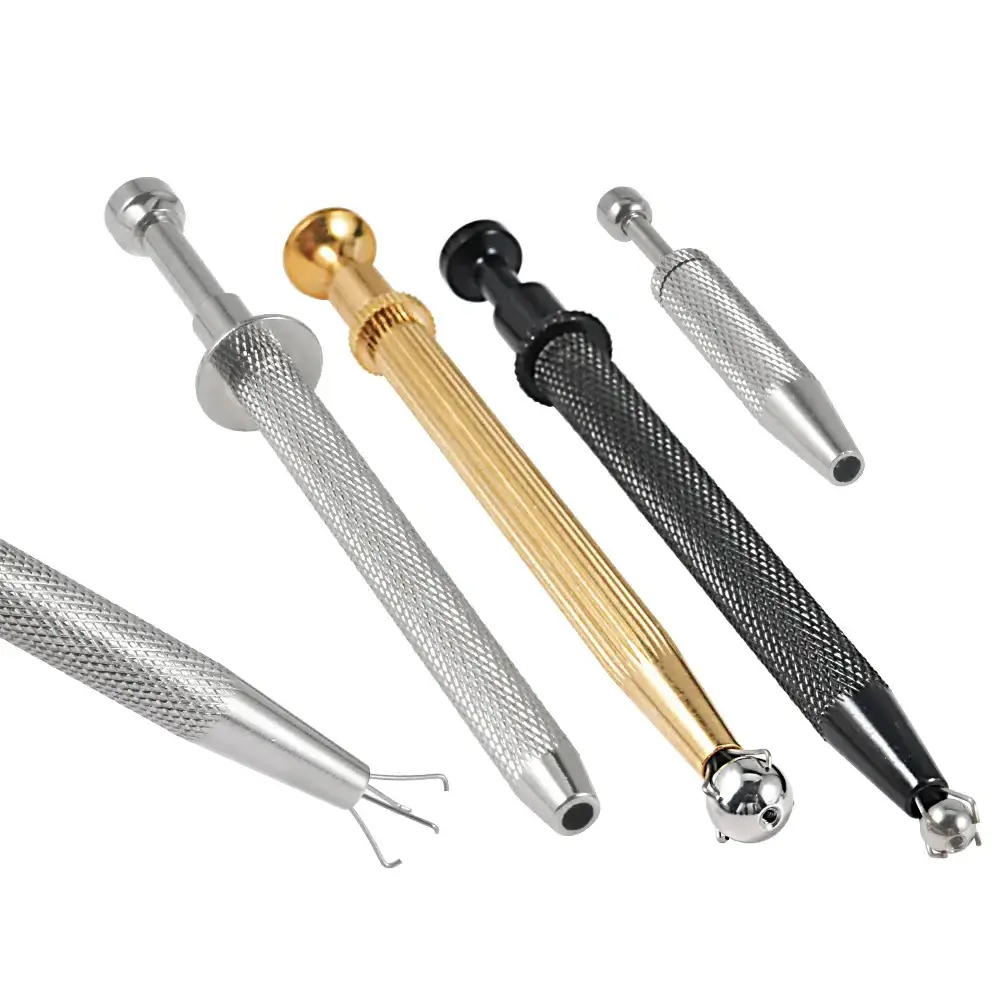 IC Chip Extractor Electronic Component Parts Gripper Catcher Screw Picker Tweezers Pick Up Tool Metal Grabber Hand Tools