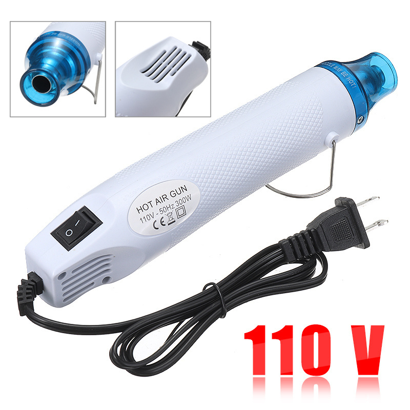 Hot Air Gun 110V / 220V 300W Heat Gun Electric Shrink Hair Dryer with Shrinking Plastic Power Tool for Heating DIY Accessories