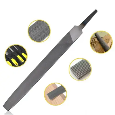 XINGQIU 6 Inch Industrial Steel Files Set Flat/Round/Half Round/Triangle/Square Metalworking & Woodworking Steel Rasp File Flat