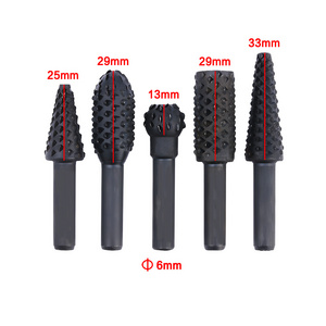 Steel Rotary Rasp File 1/4" Shank Rotary Craft Files Rasp Burrs Wood Bits Grinding Power Woodworking Hand Tool