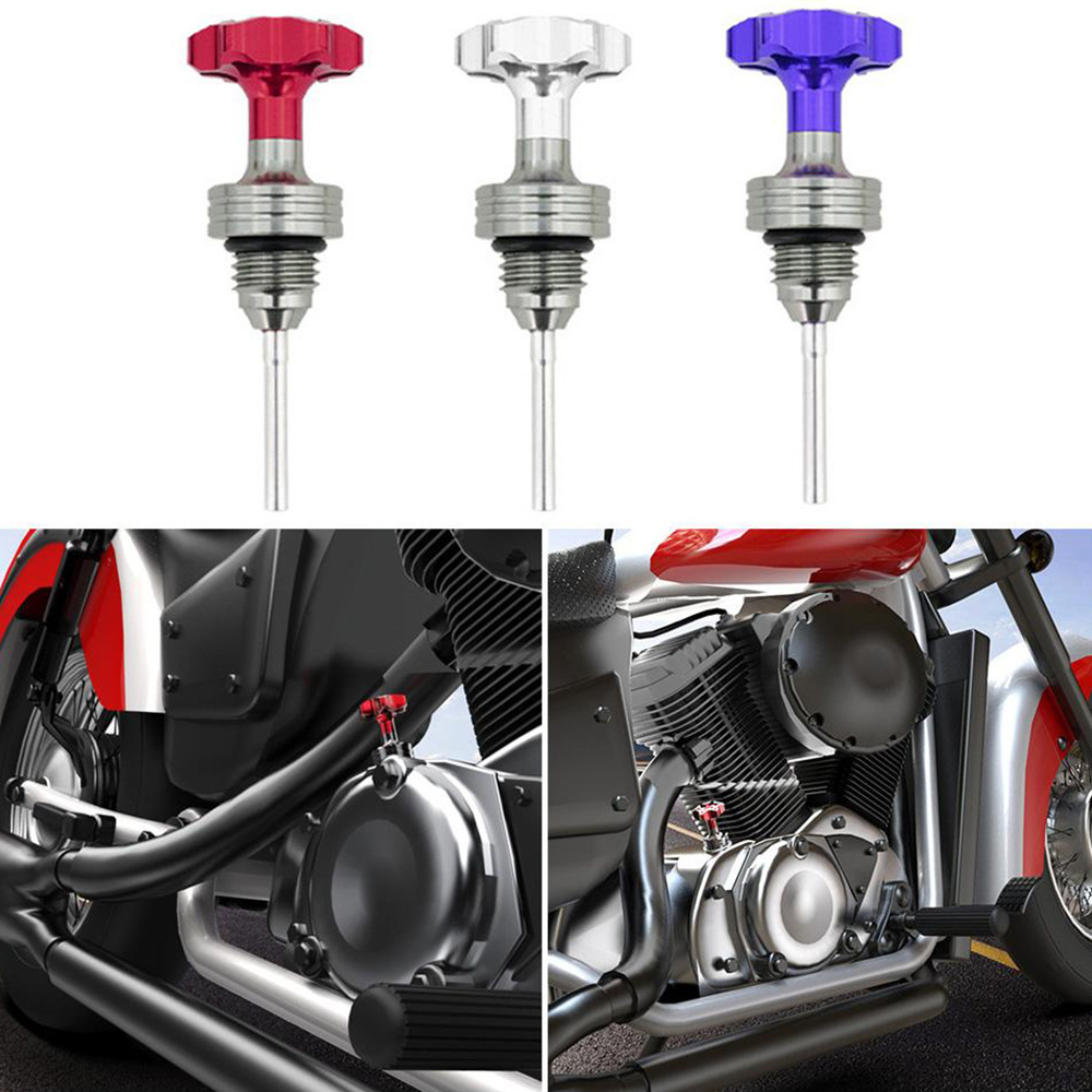 Motorcycle Engine Oil Tank Dipstick Level Gauge Meter Motorbike Oil  For 110cc 125CC ATV Dirt Pit Bike Go Kart Yamaha Honda