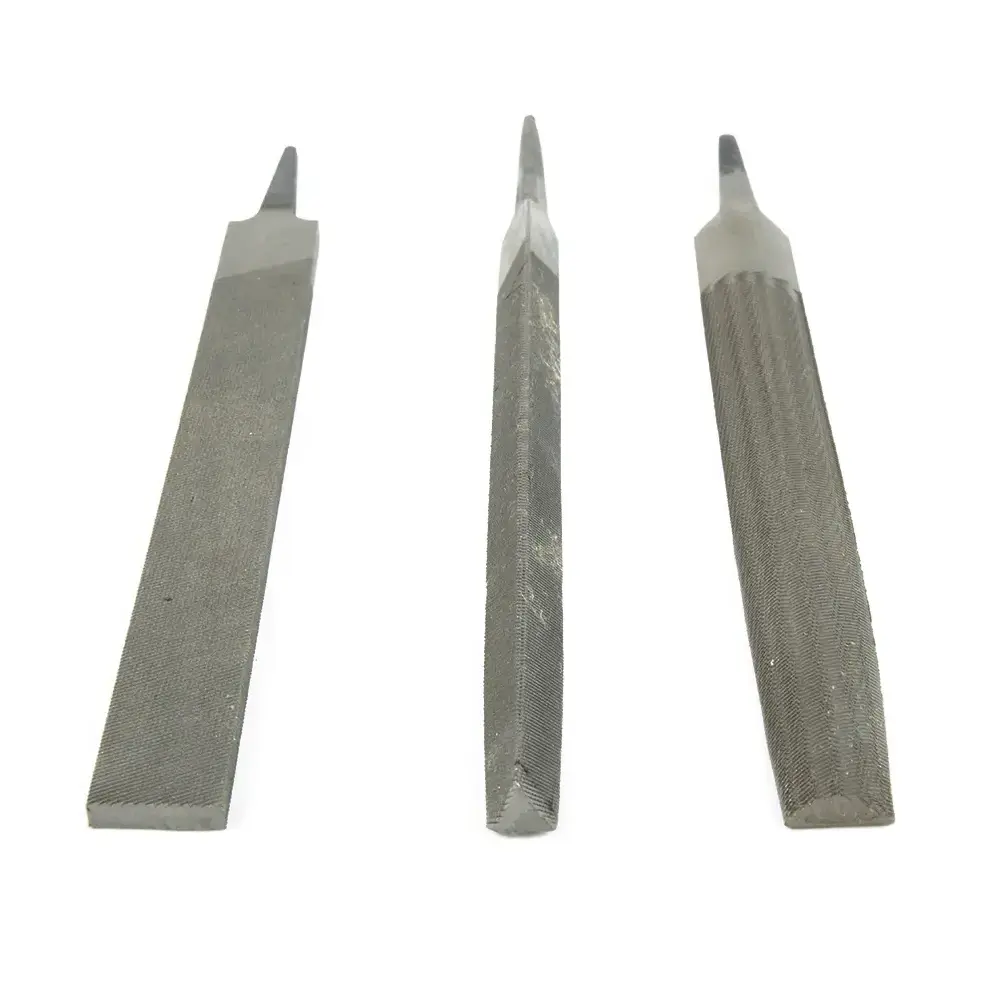 XINGQIU 6 Inch Industrial Steel Files Set Flat/Round/Half Round/Triangle/Square Metalworking & Woodworking Steel Rasp File Flat