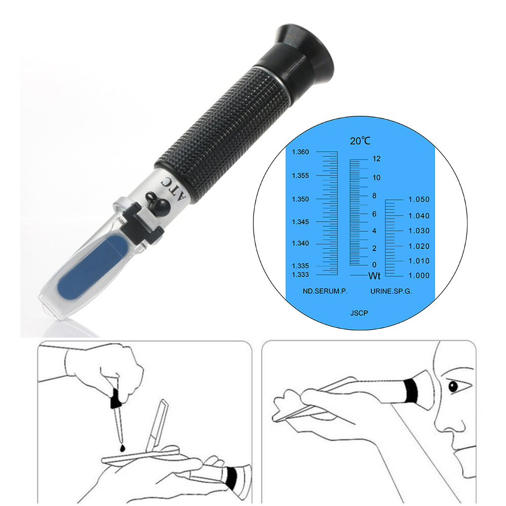 Refractometer Fruit Wine Meter Sugar Portable Auto Brix 0~32% Alcohol 0~26% Fruit Juice Wine Sugar Meter Refractometer RZ136