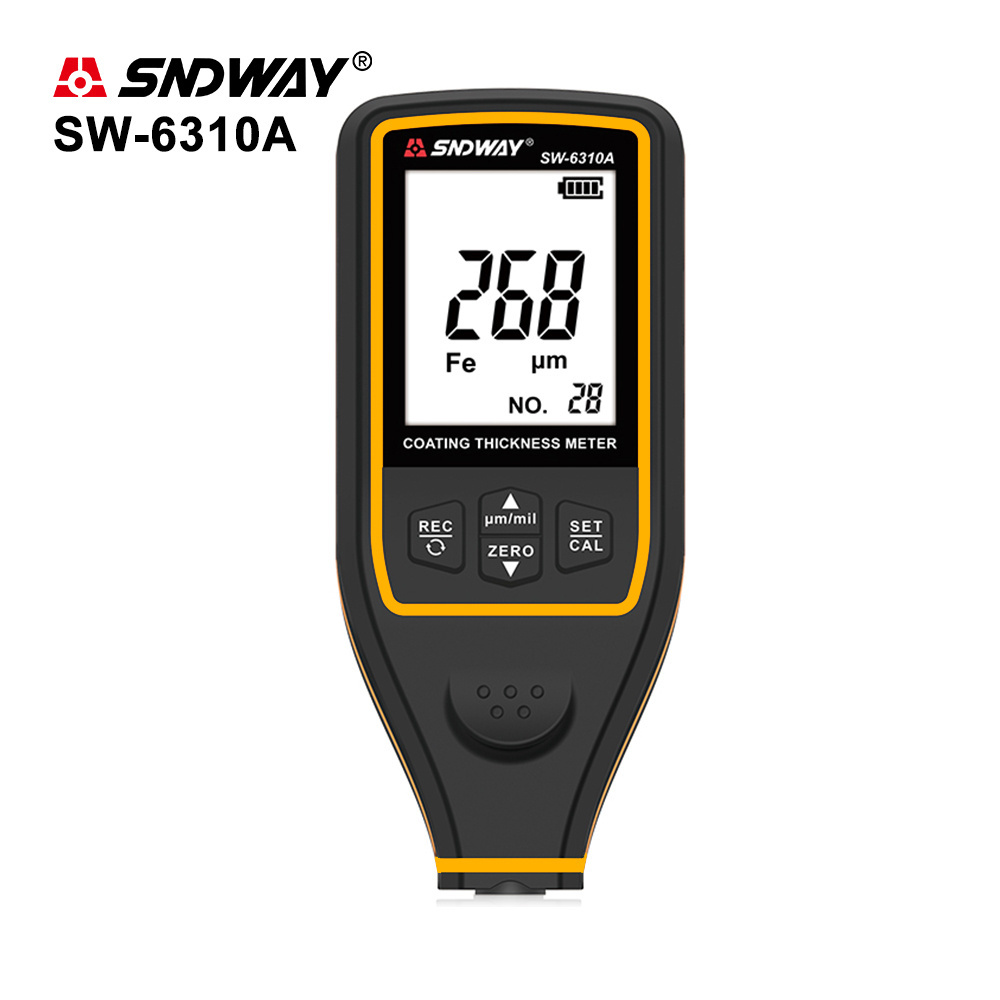 SNDWAY Digital Thickness Gauge Width Measuring Instruments Thickness Gauges Paint Film Coating Tester SW-6310A