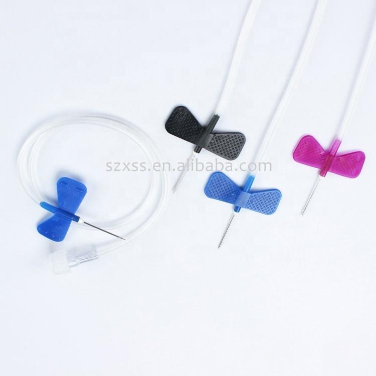 Chinese Supplier Safety Scalp Vein Set 21G 21 Gauge Vacuum Green Butterfly Blood Collection Needle With Luer Lock