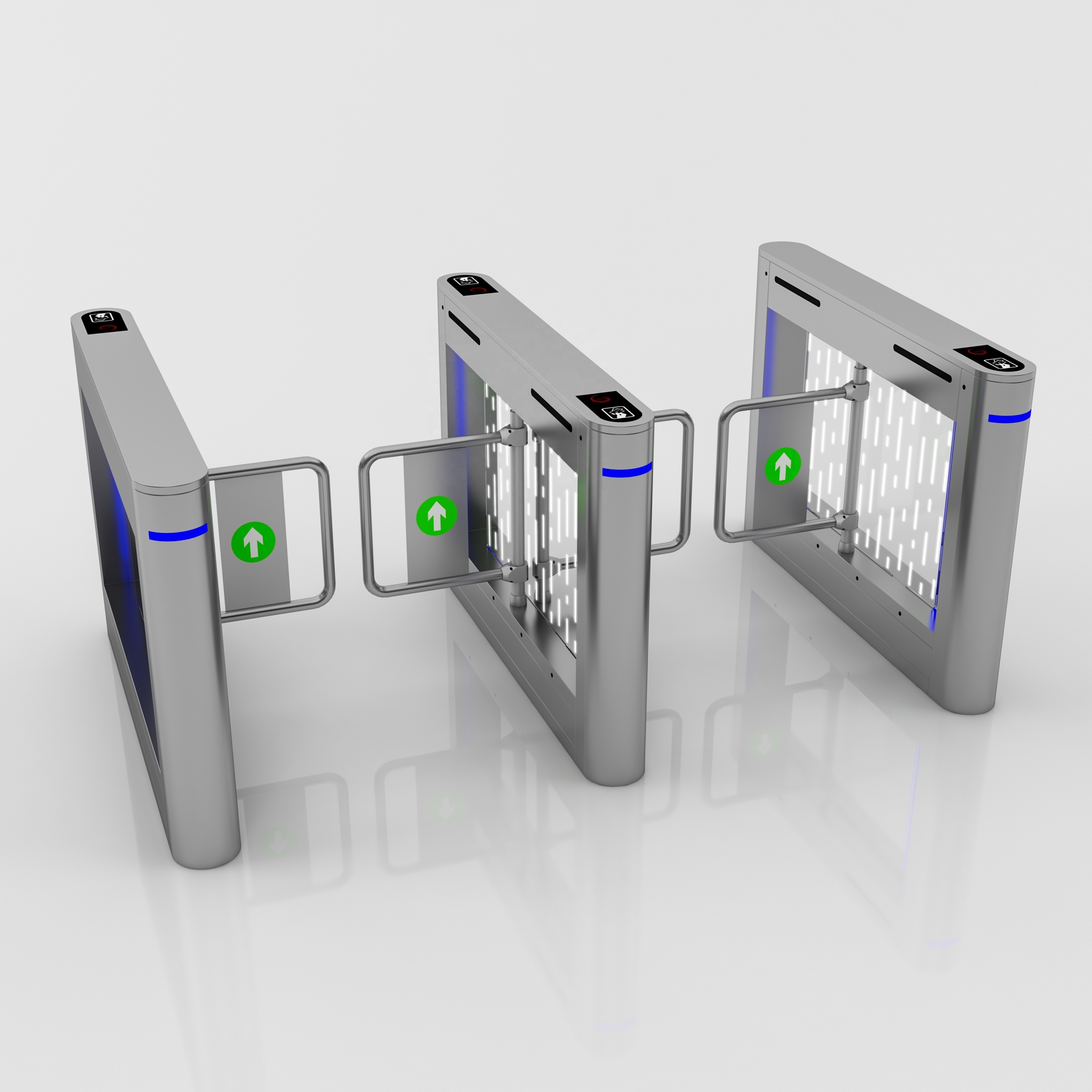 Luxury Security Remote Access Control System Rfid Scanner Qr Code Reader Barrier Swing Turnstile