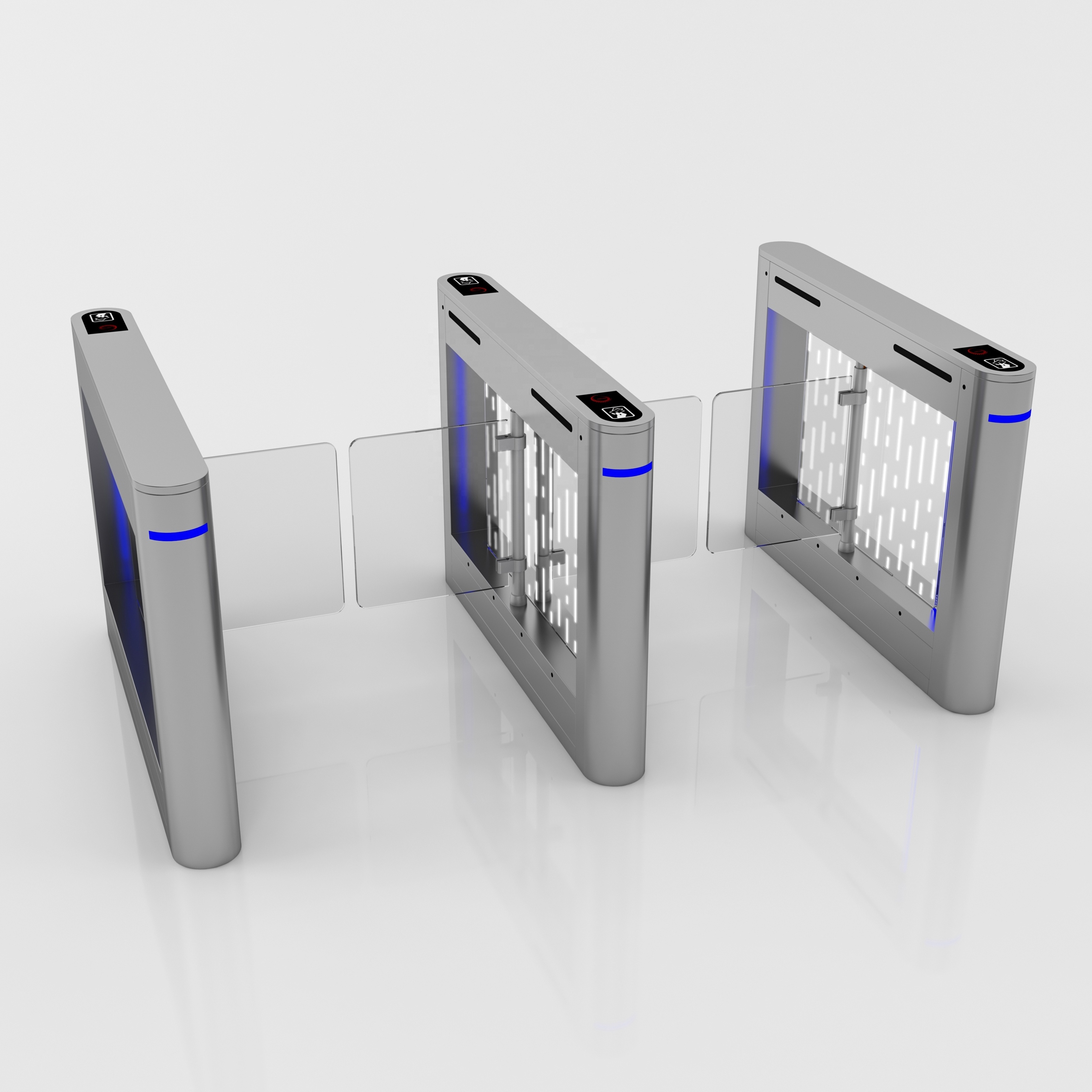 Luxury Security Remote Access Control System Rfid Scanner Qr Code Reader Barrier Swing Turnstile