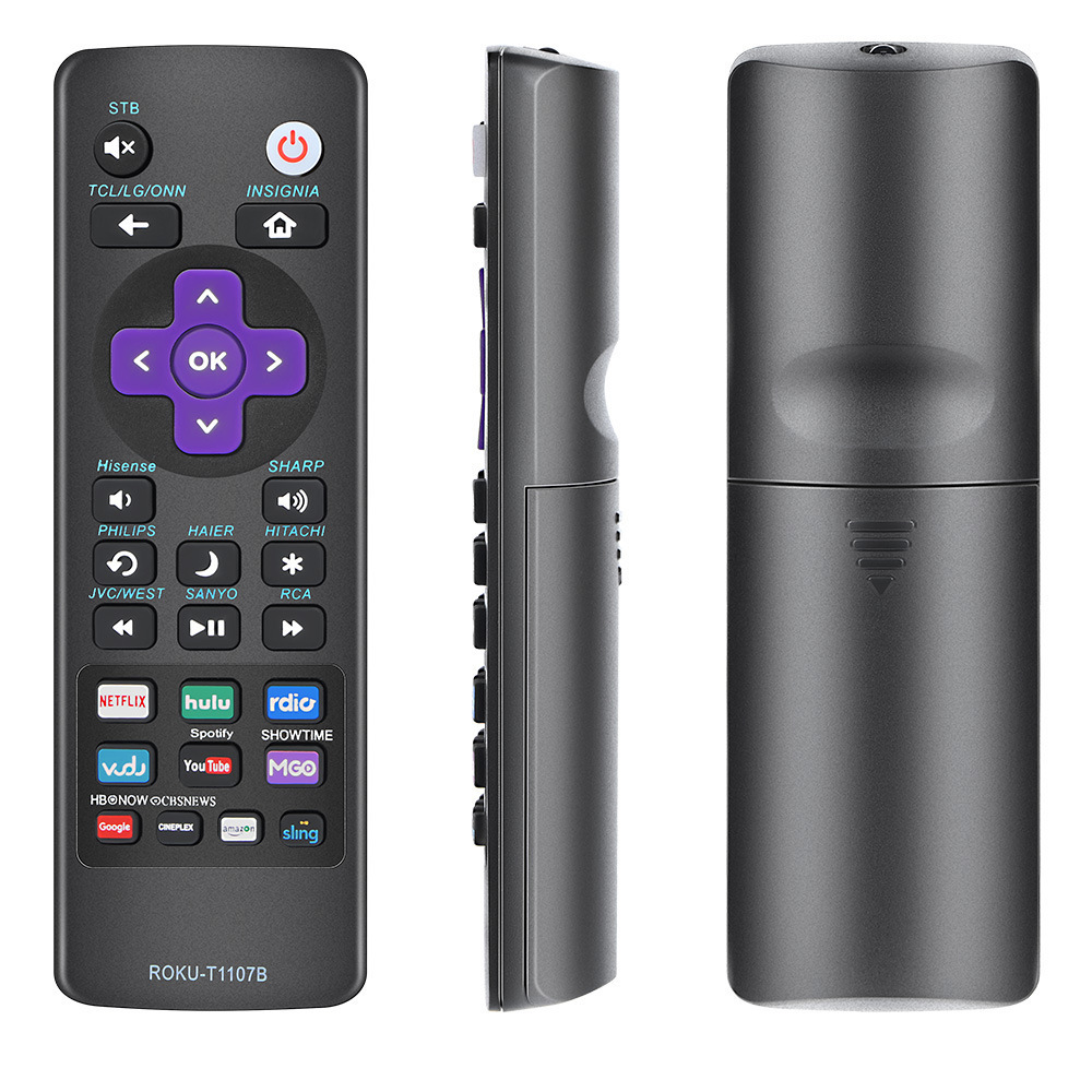 Universal Remote Control T1107B For ROKU Streaming Player Boxes TV TCL LG ONN Sharp Philips Hisense JVC RCA Sanyo Haier Hitachi