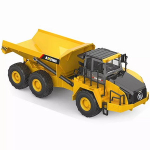 XUEREN HUINA 1568 RC Dumper Remote Control Alloy Dump Truck Tractor 2.4GHz Model Engineering Vehicle Excavator Toys