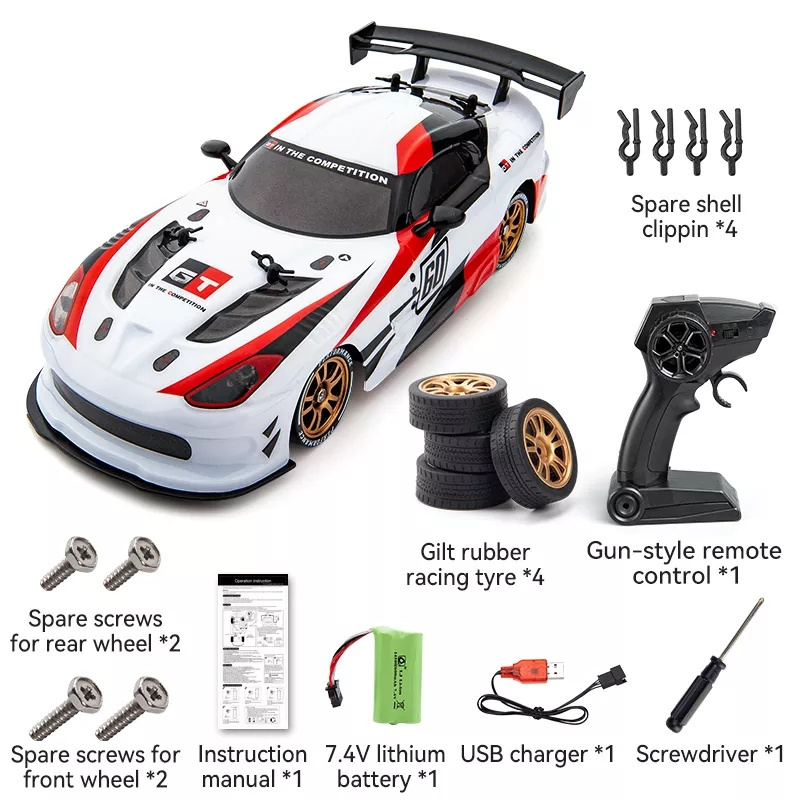 XUEREN JJRC Q116 RC Car Super GT RC Sport Racing Drift Car 1:16 4WD Remote Control Car RTR Tires Gift for Kids Christmas gift