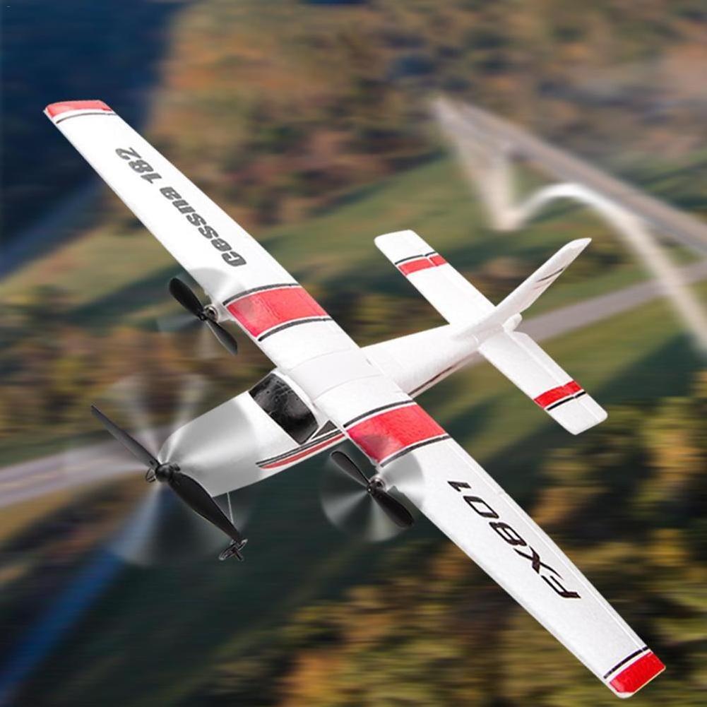 Newly FX801 FX-801 RC Airplane EPP Foam Glider Airplane Gyro 2.4G 2CH RTF Cessna 182 Wingspan Aircraft Funny Boys Airplanes toys