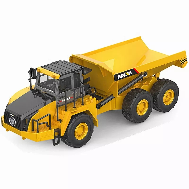 XUEREN HUINA 1568 RC Dumper Remote Control Alloy Dump Truck Tractor 2.4GHz Model Engineering Vehicle Excavator Toys