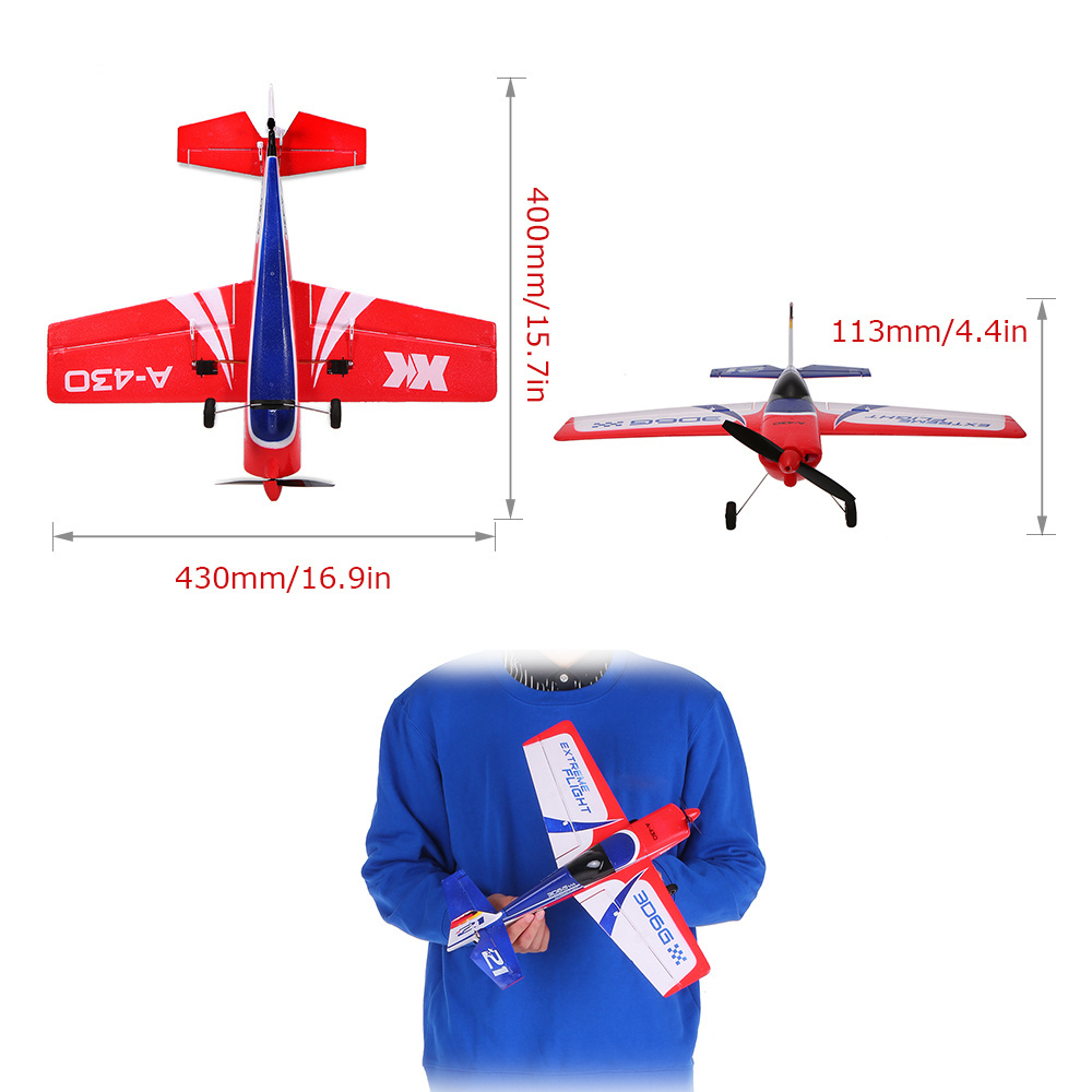 Wltoys XK A430 RC Plane 5 Channels 2.4GHz Remote Control distance 200M Brushless Motor 3D 6G System Nice Gift For Friends