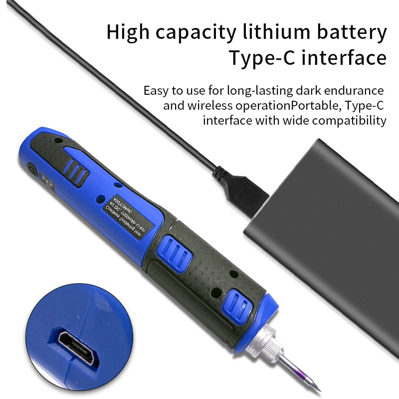 New USB portable wireless soldering iron constant temperature smart home built-in lithium battery soldering iron 25W