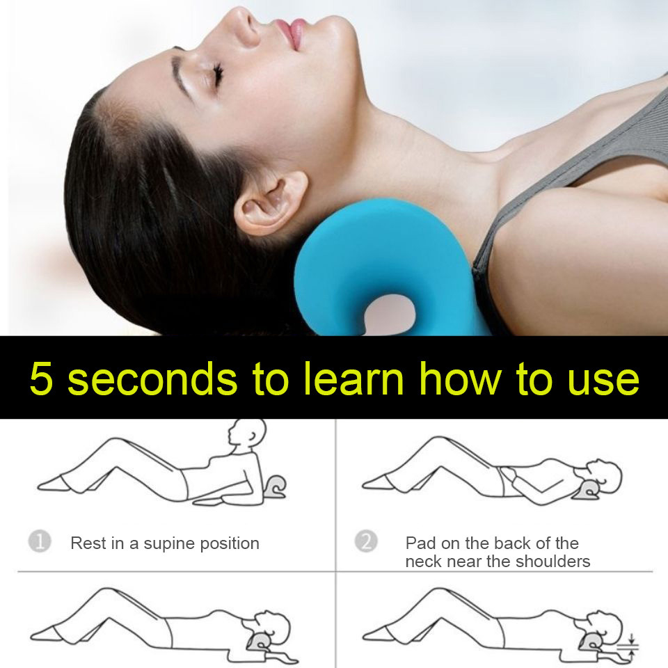 Factory Wholesale Chiropractic Back Massager Neck and Shoulder Pillow  Relax Pain Relief Cervical Neck Traction Pillow Device