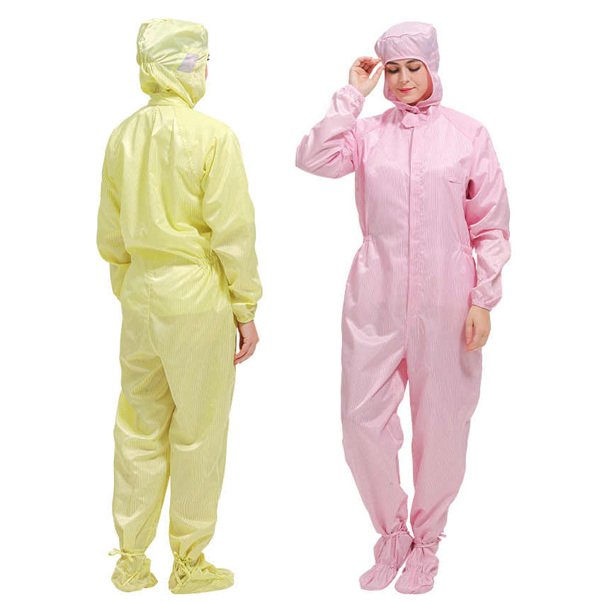 Antistatic Coverall ESD Garments ESD Safety Clothing Over With Hood Anti-Static One Piece Cleanroom Clothes