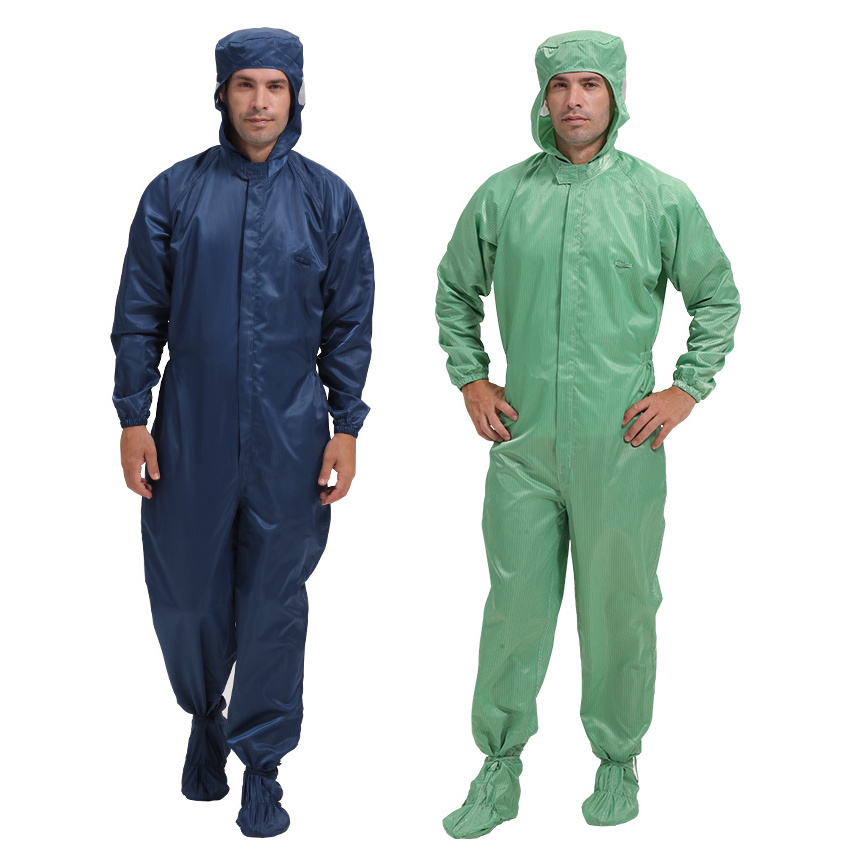 Antistatic Coverall ESD Garments ESD Safety Clothing Over With Hood Anti-Static One Piece Cleanroom Clothes