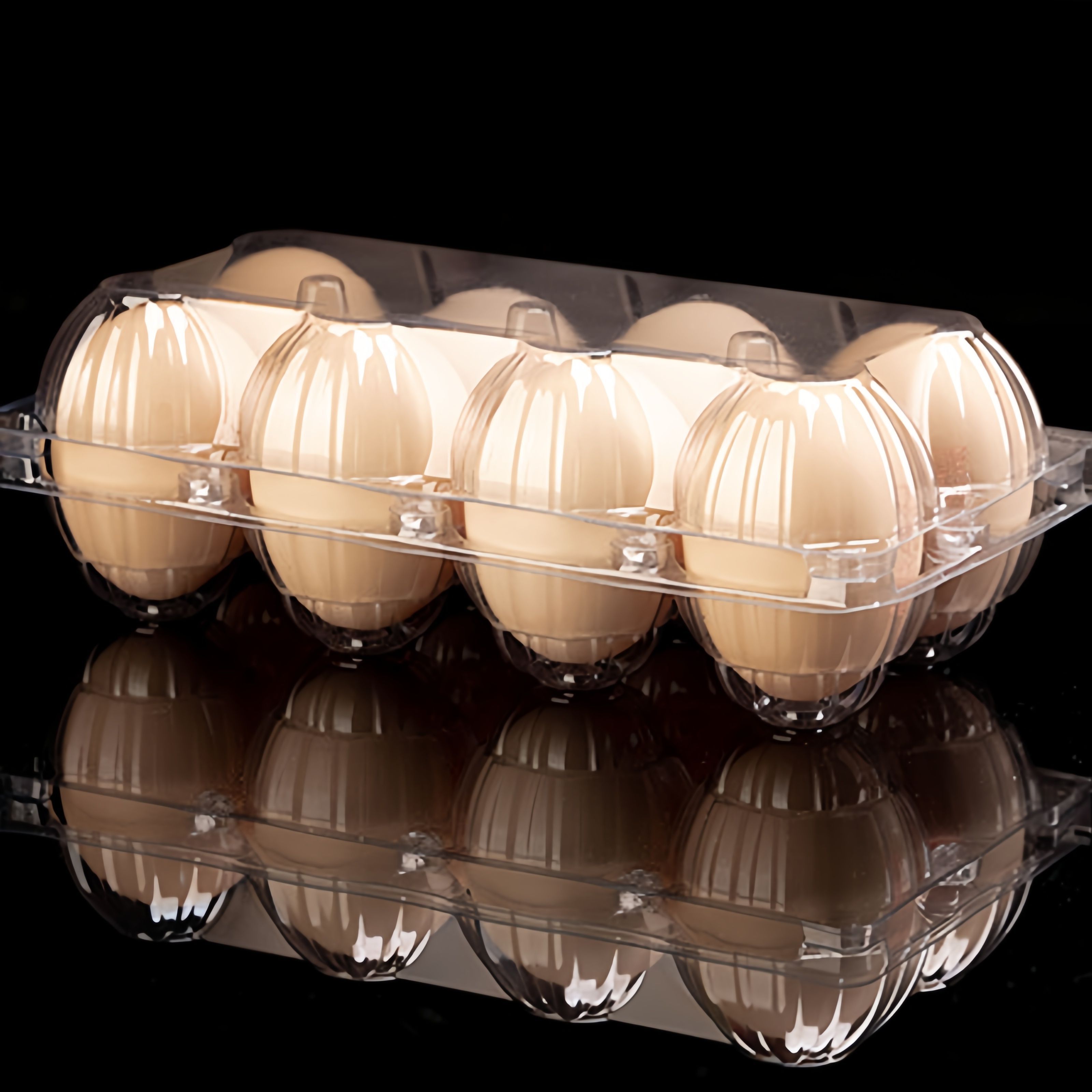 Factory Supplying Custom Size Transparent Recyclable Pet Plastic 9 Pcs Clamshell Duck Egg Tray