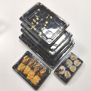 Sushi Tray  Rectangular Serving Bento Takeaway Packaging Takeout Sushi Tray Disposable