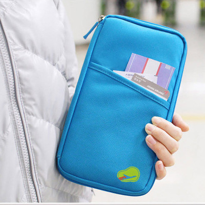 Men and women wallet ID card credit card holder airplane ticket check storage bag package multifunctional passport bag