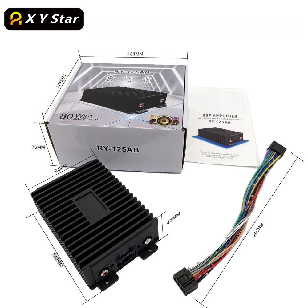 AB Class 12V Digital Equalizer Sound System Bass Woofer Subwoofer 7500W IC 4 Channel Speaker DSP Audio Car Amplifier