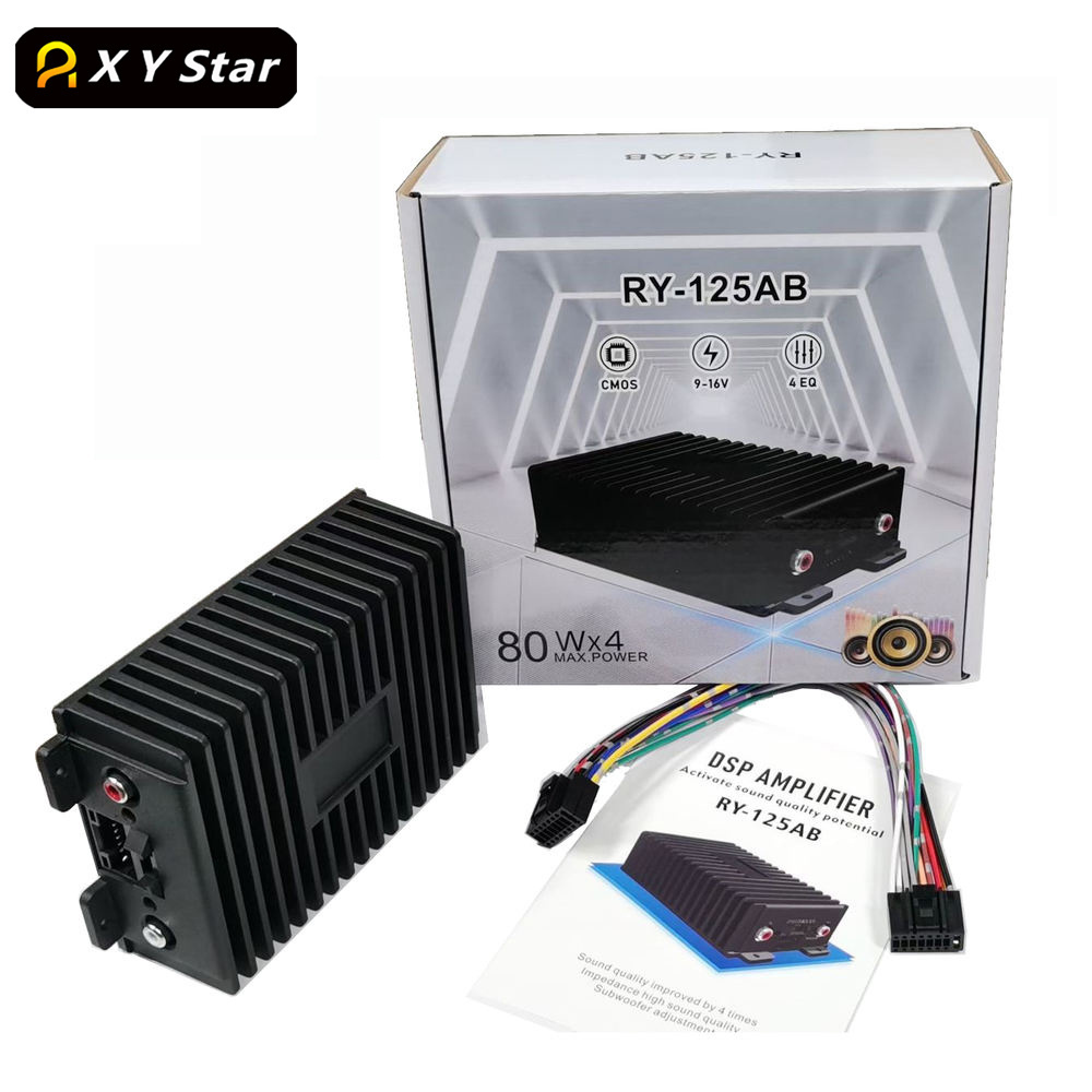 AB Class 12V Digital Equalizer Sound System Bass Woofer Subwoofer 7500W IC 4 Channel Speaker DSP Audio Car Amplifier