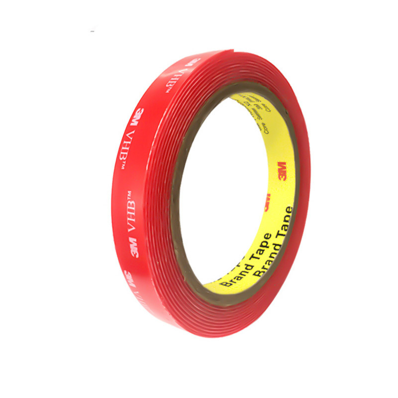 Clear double-sided red film acrylic vhb foam adhesive tape for Permanent adhesion