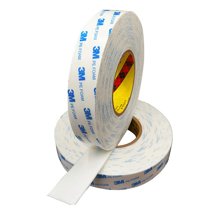 White 1600T waterproof polyethylene acrylic glue double sided PE foam adhesive tape