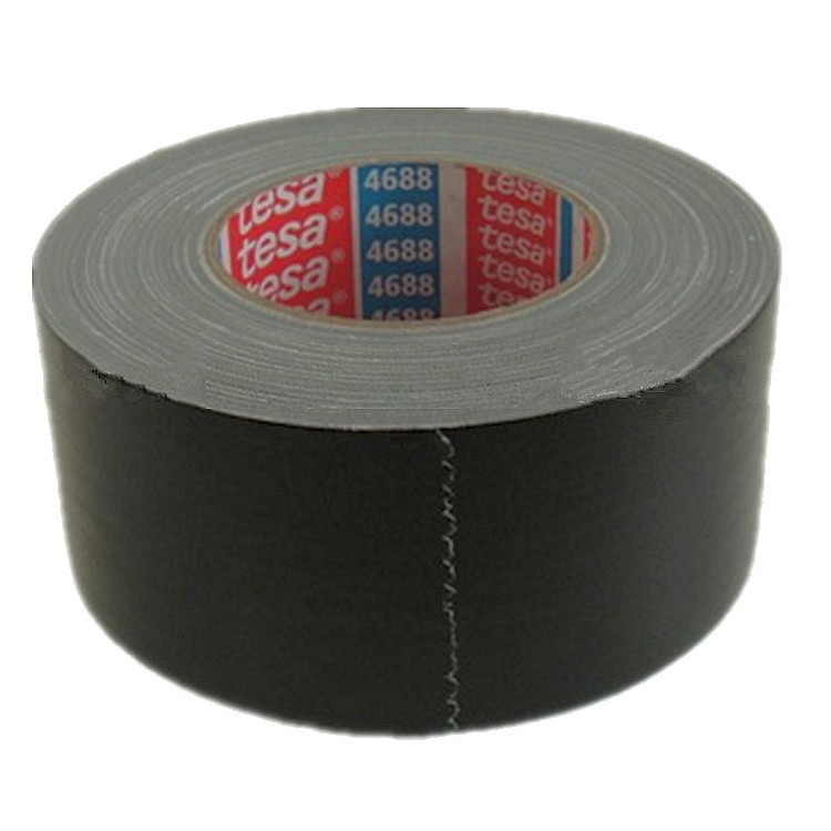 Best Selling Single Side Adhesive Binding Cloth Binding Tape 4688 50m  Black Sliver PE Coating Cloth Duct Tape