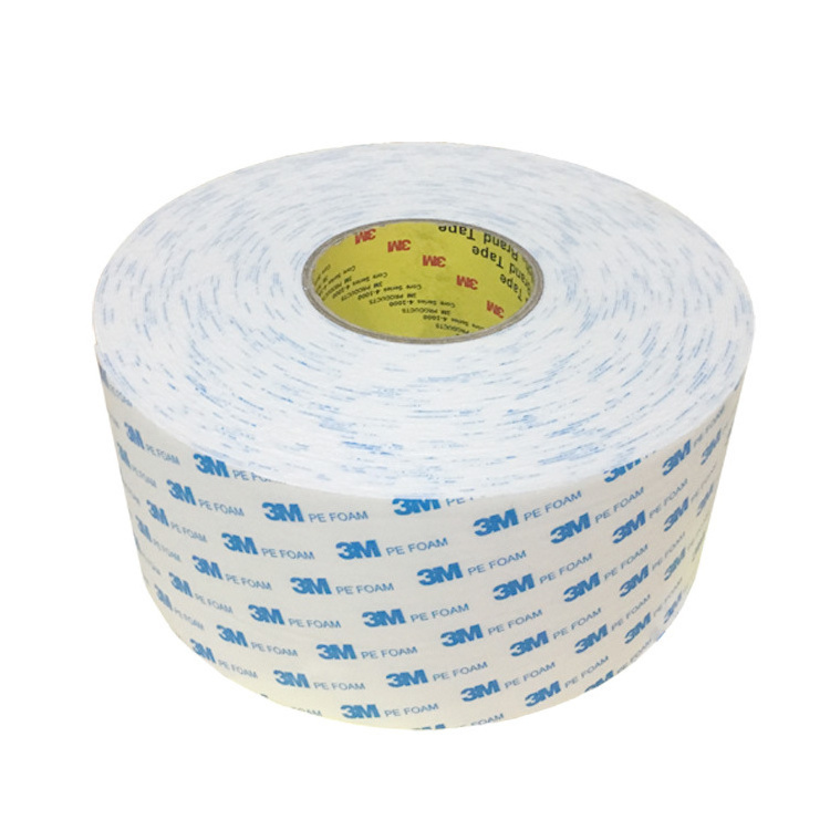 White 1600T waterproof polyethylene acrylic glue double sided PE foam adhesive tape