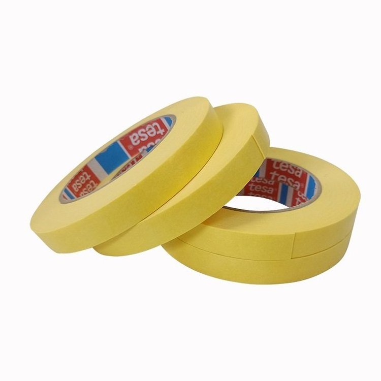 Yellow 4434 DIY Renovation Automotive Fine Paint Masking Tape Reinforced Flat Paper Sandblasting Protective