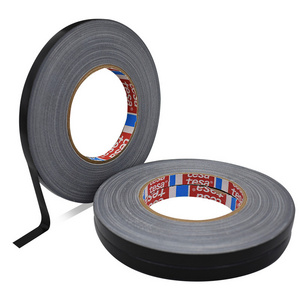 waterproof single side Cloth binding tape 0.26mm tesa 4688  black sliver PE coating cloth duct adhesive tape