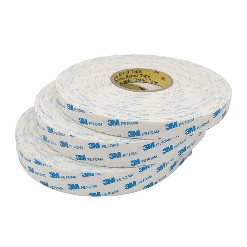 White 1600T waterproof polyethylene acrylic glue double sided PE foam adhesive tape