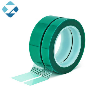 High Heat Green PET Film Silicone Adhesive Tape Excellent  Bonding Metal/Plastic/Glass Single Sided Polyester Film Adhesive Tape