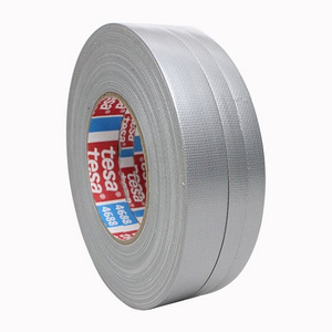 PE cloth tape Tesa 4688 standard single sided black sliver rubber adhesive polyethylene coated cloth duct tape for fixed harness