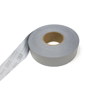 High quality 8906 8910 8912 9910 silver reflective polyester material fabric tape for Traffic safety clothing