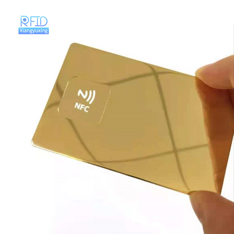 RFID NFC Stainless Steel engrave laser logo Metal Cards luxury Business VIP Card