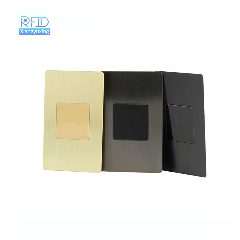 Contactless NFC Gold Metal Business Cards Customized Matte Metal NFC Card With 213 215 216 Chip