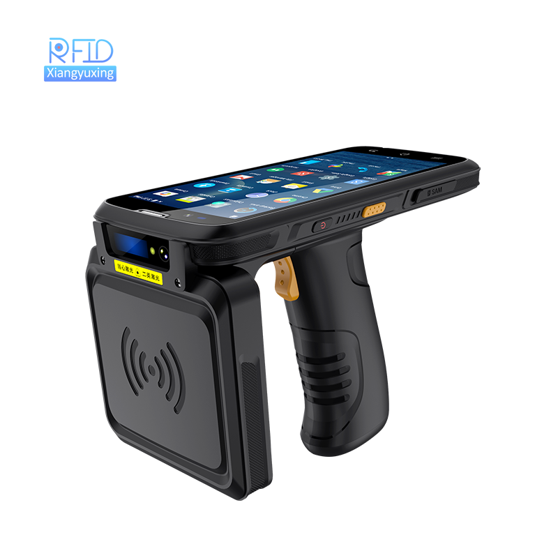 Best price Handheld barcode scanner android long range portable rfid reader gun for UHF pda reader