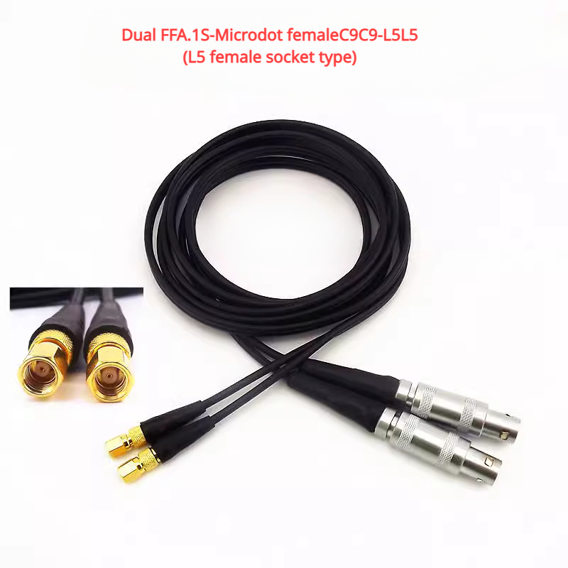 FFA.1S-FFA.00 armor wire C9C9-L5L5 twin crystal probe connecting data cable SEKG2 ultrasonic flaw detector