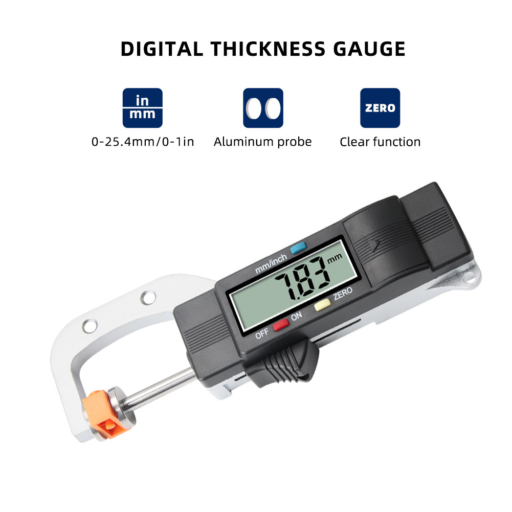 0-25MM 100% New Auto Tire Wear Detection Depth Gauge LCD Digital Display Caliper High Precision Tire Thread Pattern Thick Gauge