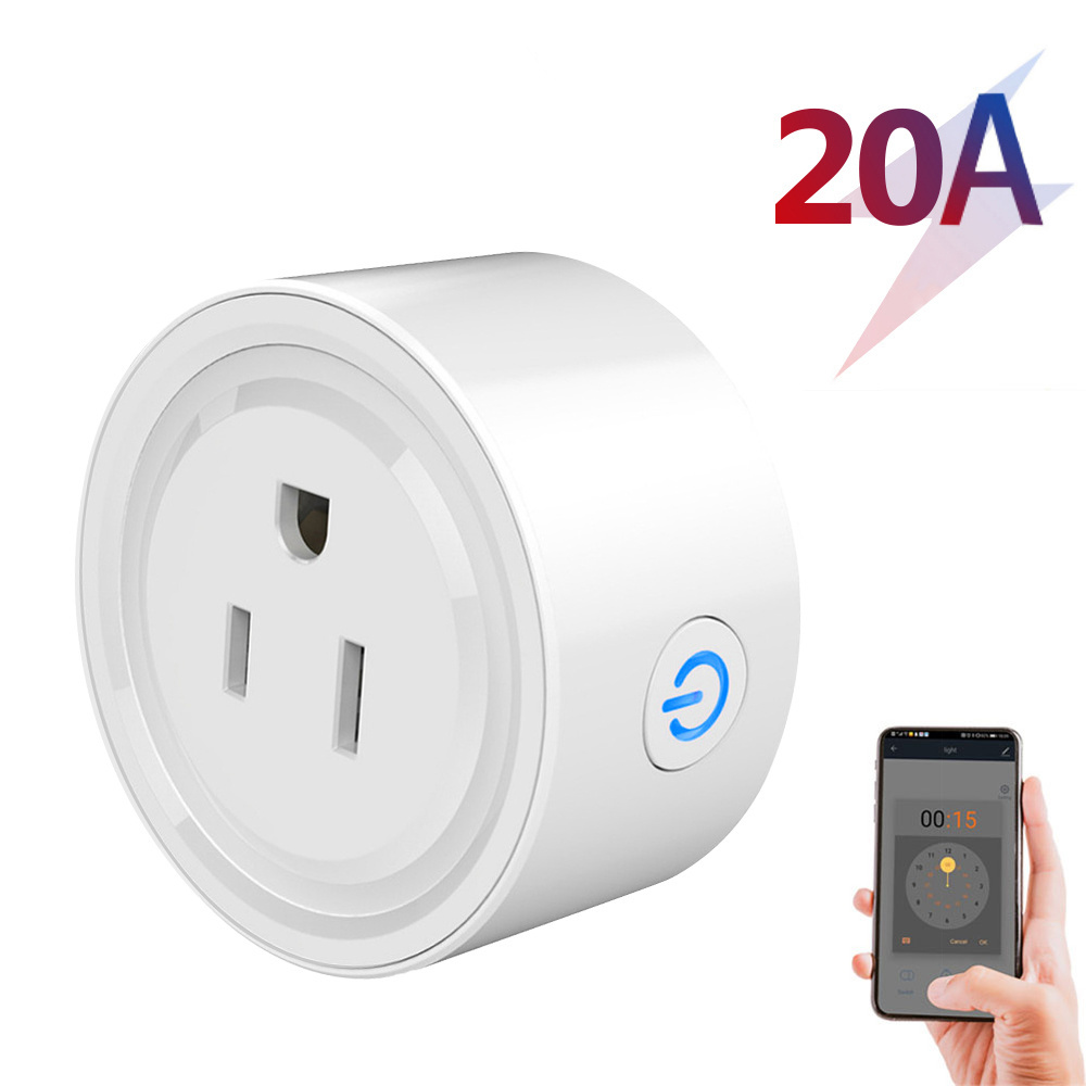 16A/20A Smart Plug US Adaptor Wireless WiFi Remote Voice Control Power Monitor Outlet Timer Socket for Alexa Google Home