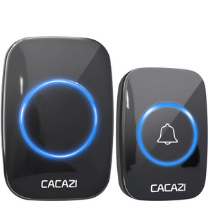 CACAZI Wireless Doorbell Waterproof 300M 60 Chime EU AU UK US Plug smart Door Bell battery 110V-220V 1 button 1 2 3 receiver