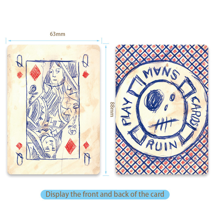 Mini Custom Anime White Golden The Cheapest Bar Coded Bridge Large Size Playing Cards