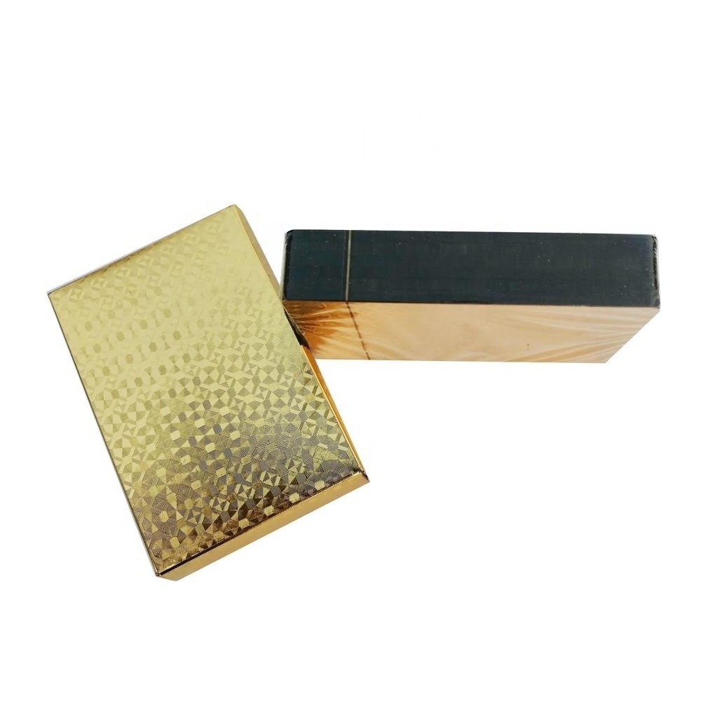 wholesale custom Waterproof Plastic pvc gold playing cards gold  Foil Poker Golden Poker card