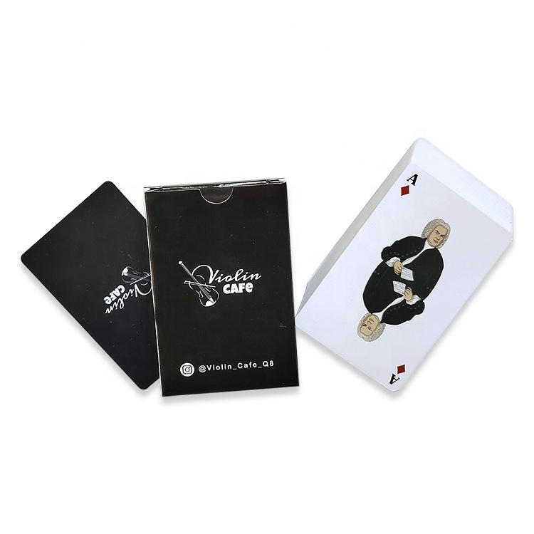 Compact Clear Plastic  Pvc Washable Digital Cheating Travel Playing Cards